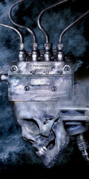 Dark Mechanical Skull Wallpaper for Your Phone