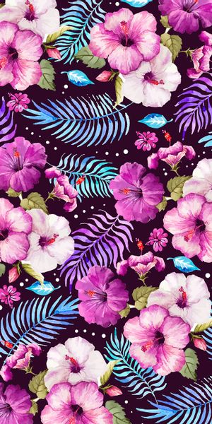 Exquisite Floral Phone Background: A Lush Display of Nature's Beauty