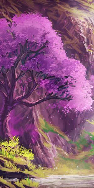 Enchanting Phone Wallpaper: Warrior, Horse, and Lush Fantasy Landscape