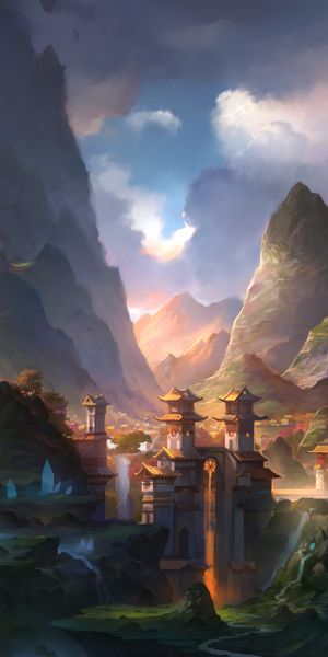 Phone wallpaper: Anime, Landscape free download