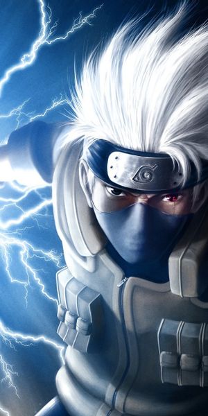 Kakashi Hatake Unleashing Lightning Power - Stunning Anime Wallpaper