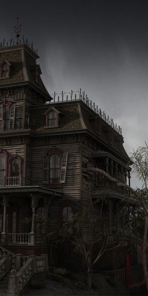 Haunted Dark Mansion Mobile Wallpaper