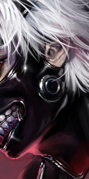 Dynamic Tokyo Ghoul Wallpaper Featuring Ken Kaneki's Striking Transformation
