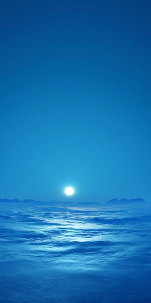 Breathtaking Blue Sea and Sun Wallpaper