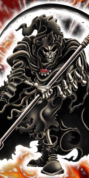 Dark Grim Reaper Phone Wallpaper: Eerie and Striking Design for Your Device