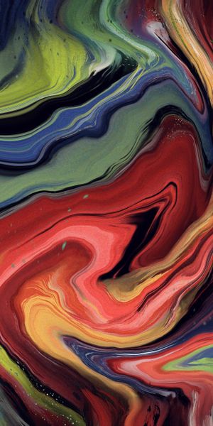 Vibrant Abstract Liquid Art Wallpaper with Colorful Streaks