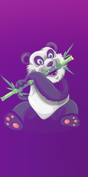 Adorable Panda Phone Wallpaper: Free Download Featuring Bamboo Art