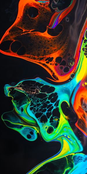 Aesthetic Multicolored Fluid Art Wallpaper for Your Mobile