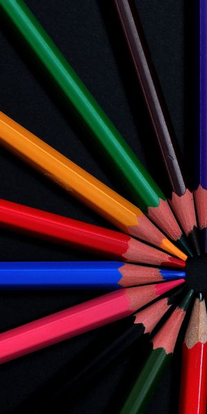 Phone wallpaper: Imprisoned, Cloistered, Miscellaneous, Colour Pencils, Miscellanea, Multicolored, C