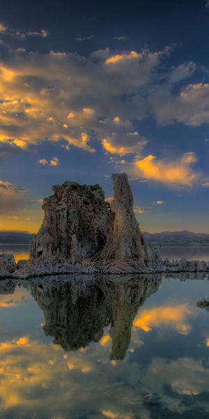 Phone wallpaper: Nature, Water, Sunset, Sky, Reflection, Earth, Cloud free download