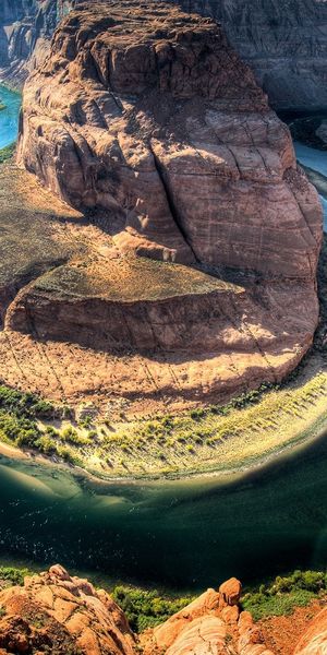 Phone wallpaper: Nature, Water, Canyon, Earth, Canyons, Horseshoe Bend free download