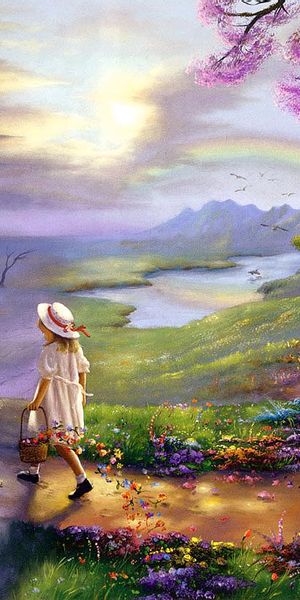 Whimsical Fantasy Landscape: A Perfect Phone Background for Dreamers