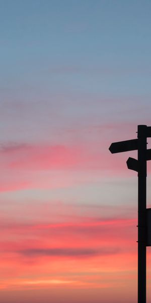 Phone wallpaper: Choice, Pointer, Direction, Nature, Arrow, Sunset free download