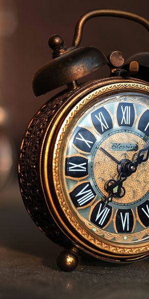 Vintage Alarm Clock Close-Up