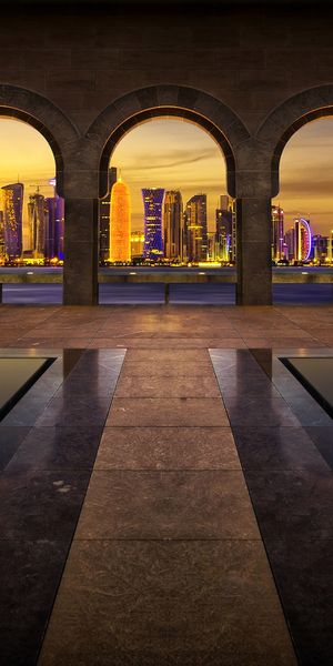 Phone wallpaper: Doha, Arch, Cities, Man Made, City free download