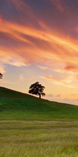 Beautiful Sunset Over Hills with Dramatic Colors