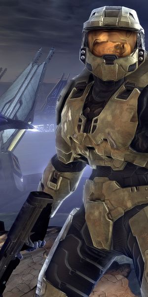 Master Chief in Halo Universe: A Dynamic Phone Background for Gamers