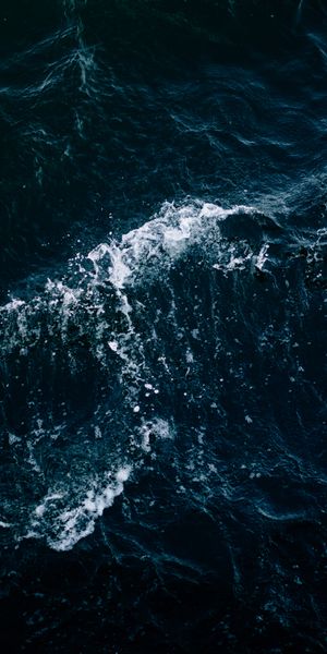 Phone wallpaper: Waves, Nature, Spray, Sea, Dark free download