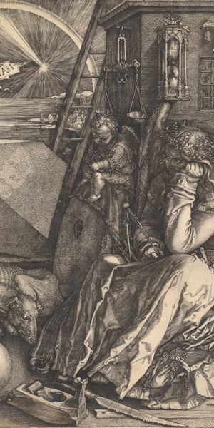 Melancholy: The Winged Genius Engraving by Albrecht Durer