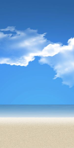 Beautiful Beach Wallpaper with Serene Clouds