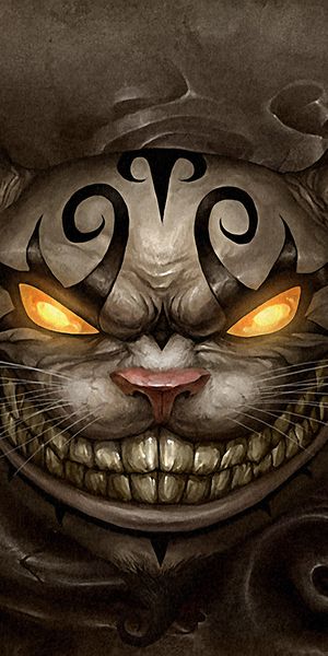 Alice: Madness Returns Wallpaper - Enigmatic Cat with Orange Glow