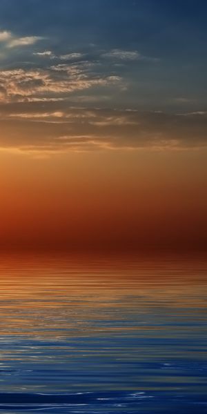 Breathtaking Sunset Over Calm Waters - Perfect Mobile Wallpaper