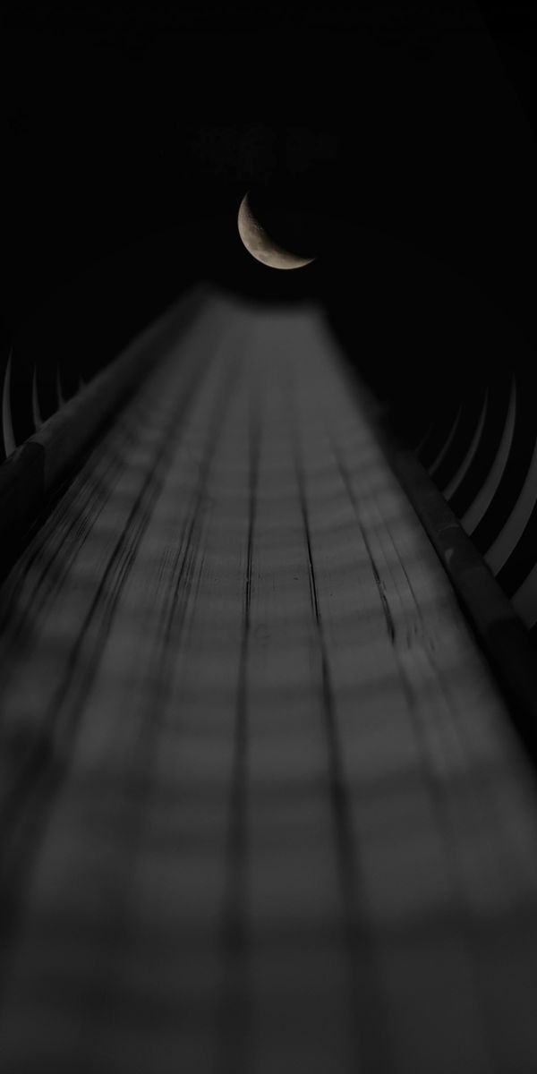 Phone wallpaper: Pipe, Sky, Prospect, Tunnel, Trumpet, Perspective, Night, Moon, Dark free download