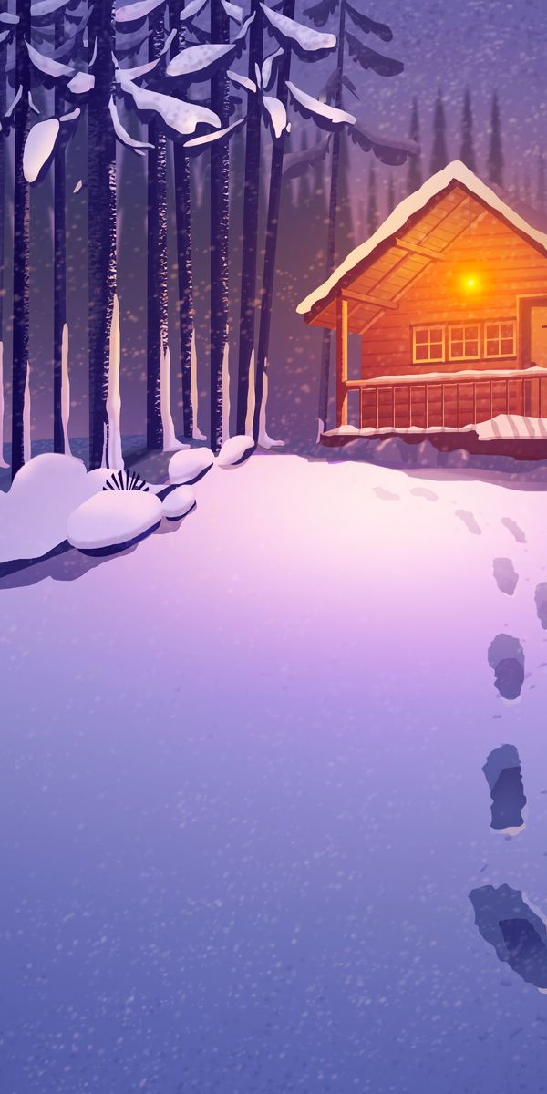 Winter Wonderland: Cozy House in the Snowy Forest