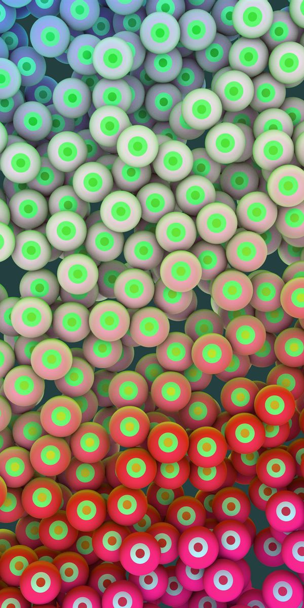 Phone wallpaper: Eye, Motley, Multicolored, Circles, Bright, Balls, 3D free download