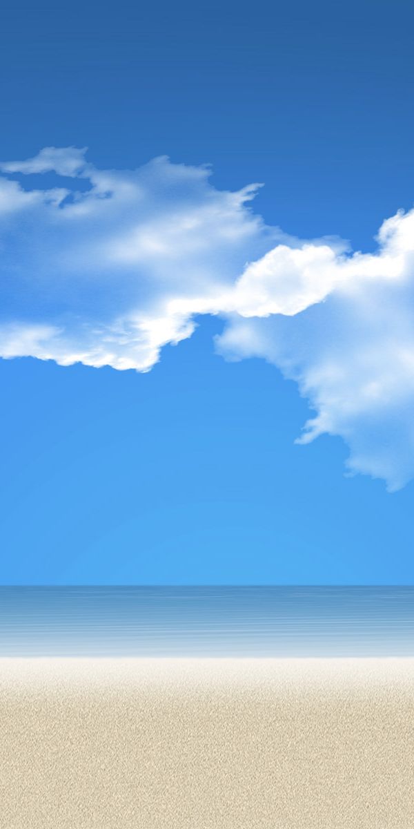 Beautiful Beach Wallpaper with Serene Clouds