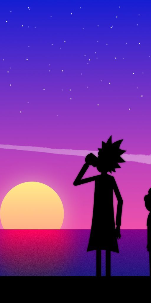 Phone wallpaper: Sunset, Car, Purple, Tv Show, Rick Sanchez, Morty Smith, Rick And Morty free downlo