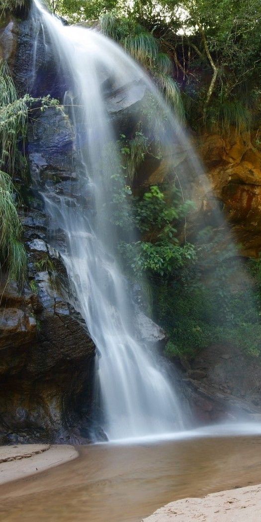 Phone wallpaper: Cascades, Rocks, Sand, Waterfall, Nature free download