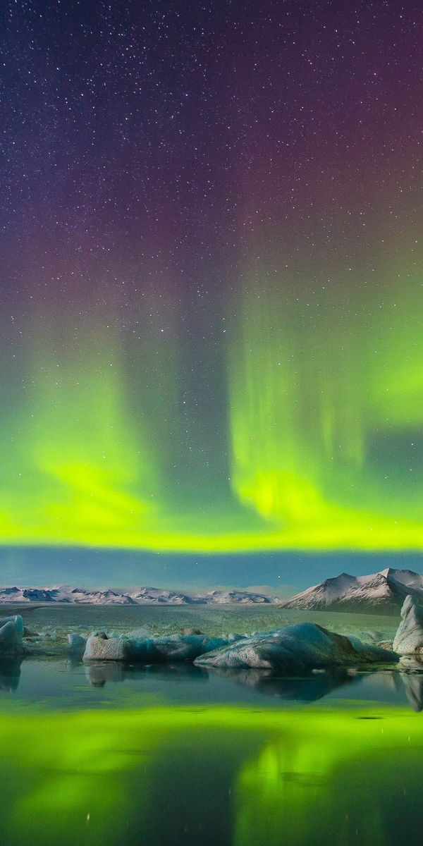 Breathtaking Aurora Borealis in a Snowy Night Landscape