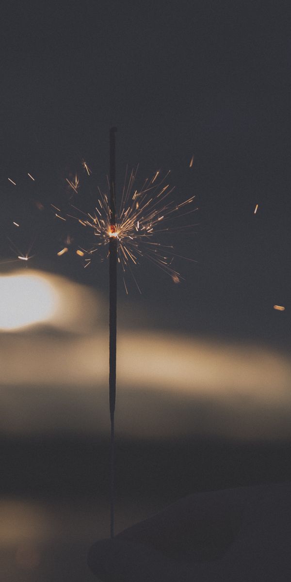 Beautiful Sparkler Against a Smooth Blurred Background