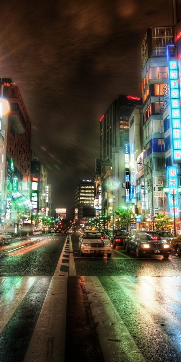 Vibrant Tokyo Night Cityscape: 4K Phone Wallpaper for Urban Lovers