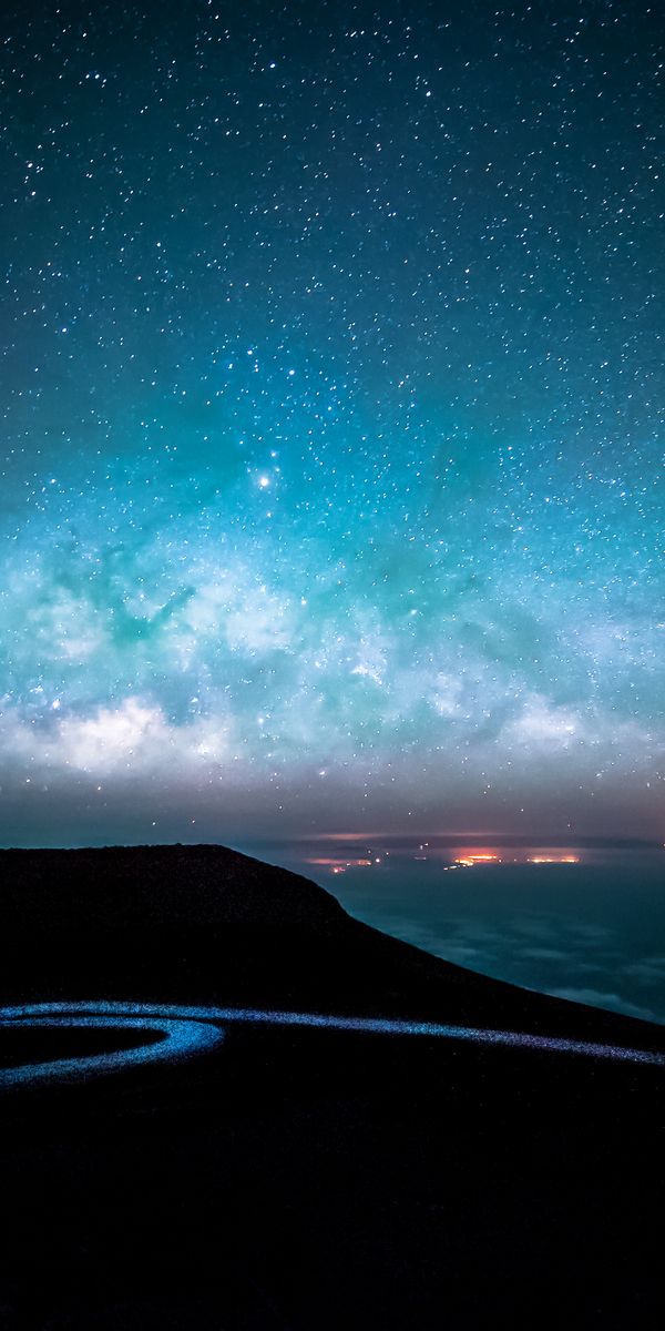 Breathtaking View of the Milky Way Above a Quiet Night Road