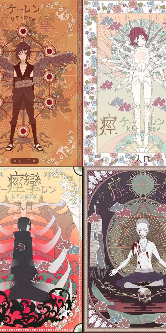Vibrant Naruto Akatsuki Characters Phone Wallpaper Collection