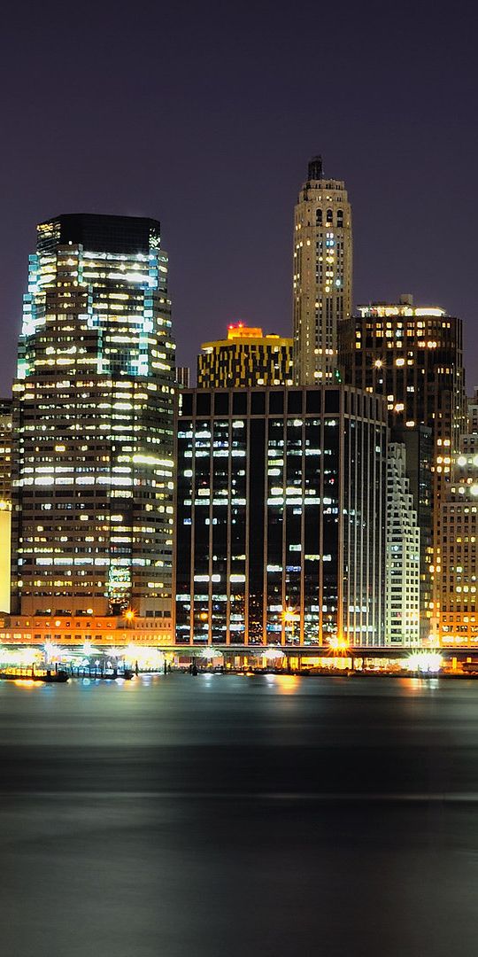 Phone wallpaper: Skyline, Manhattan, New York, Cities, Man Made, Night, City free download