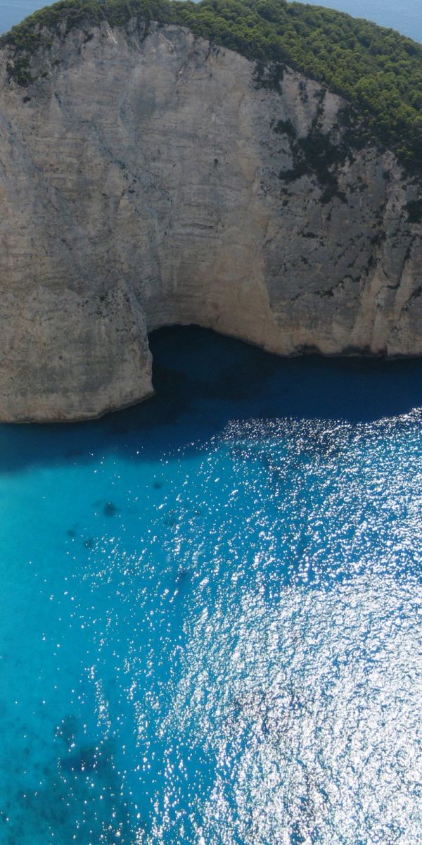 Phone wallpaper: Navagio Beach, Greece, Zakynthos, Sea, Sand, Beach, Cliff, Earth free download