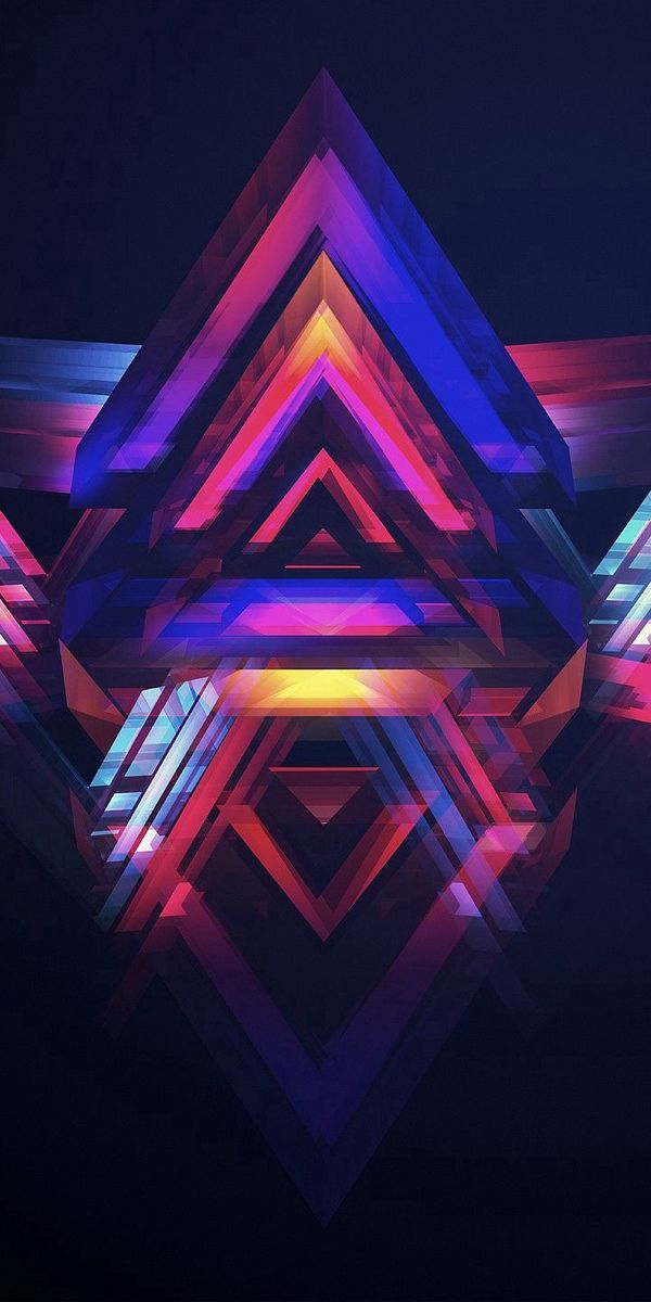Vibrant Multicolored Abstract Triangle Background