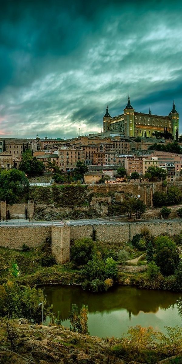 Breathtaking View of Toledo, Spain with River and Historic Castle