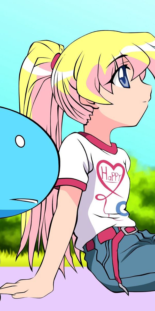 Phone wallpaper: Opinion, Sight, Creature, Being, Blonde, Girl, Anime free download