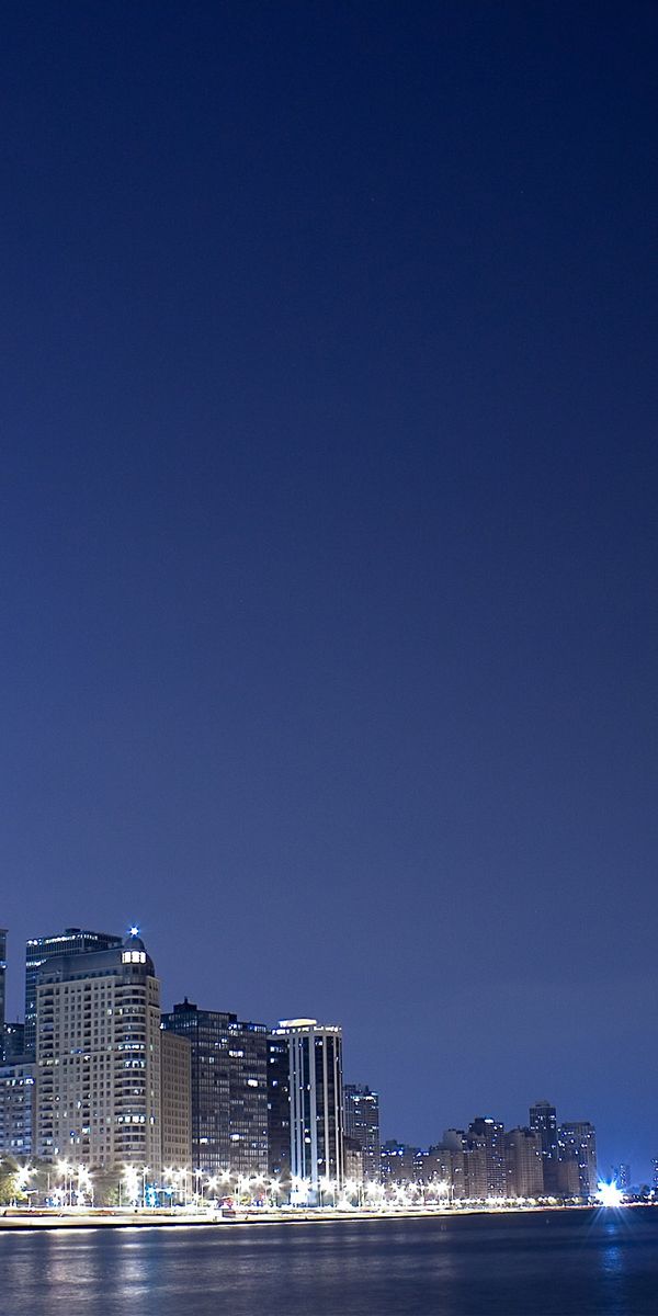 Phone wallpaper: Cities, Night, Building, Chicago, Man Made free download