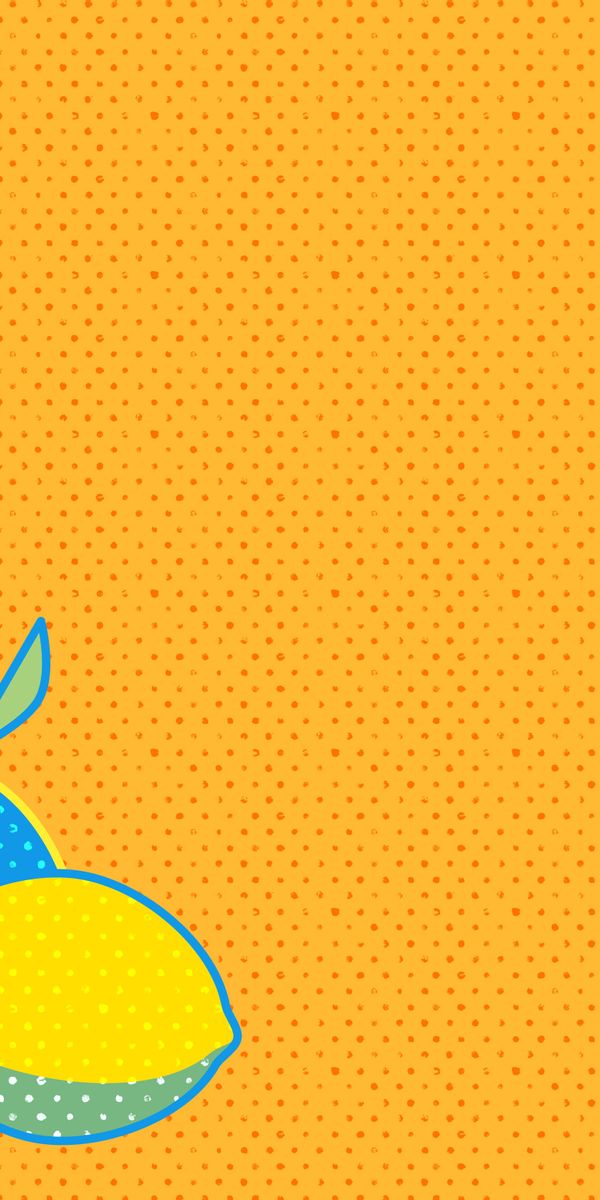Bright Lemon Vector Art Wallpaper - 4K Phone Background