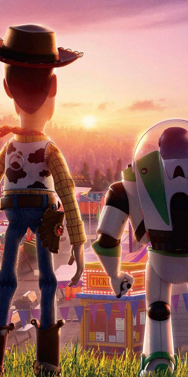 Woody and Buzz Lightyear at Carnival Sunset - Toy Story 4 Wallpaper