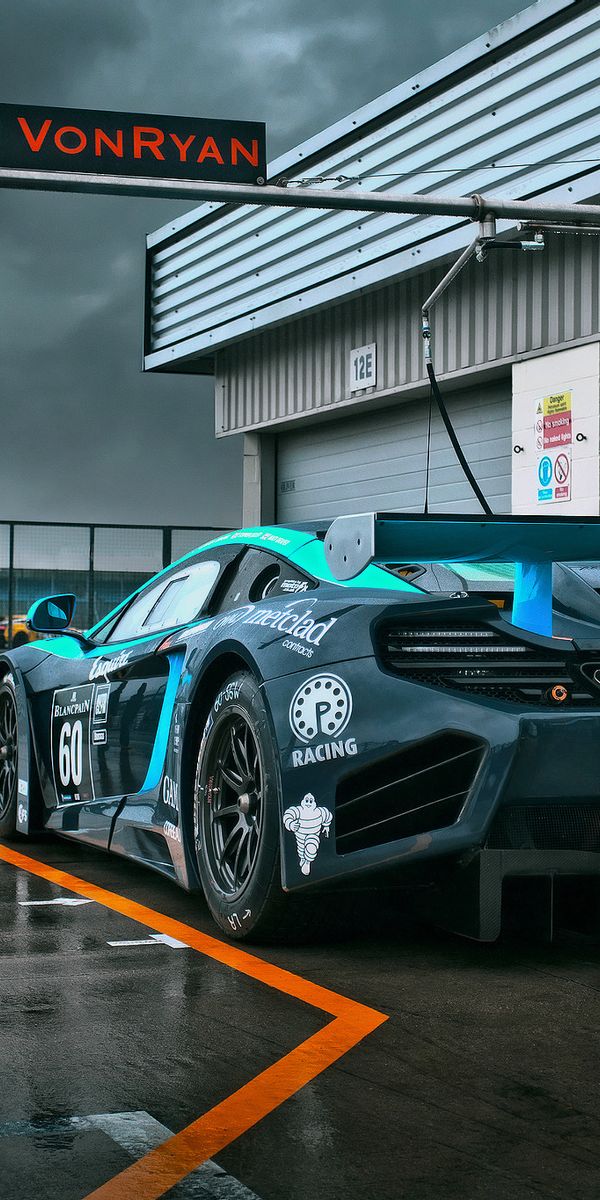 McLaren Race Car in the Pits | Perfect Phone Wallpaper