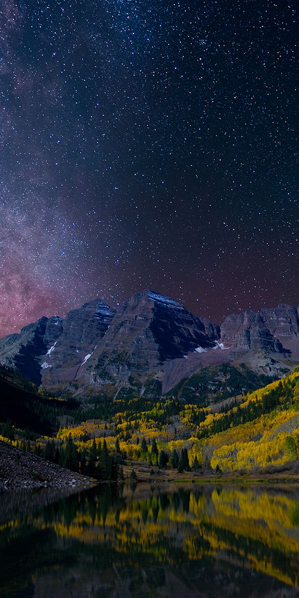 Serene Night Valley Wallpaper: Milky Way Over Norwegian Landscape