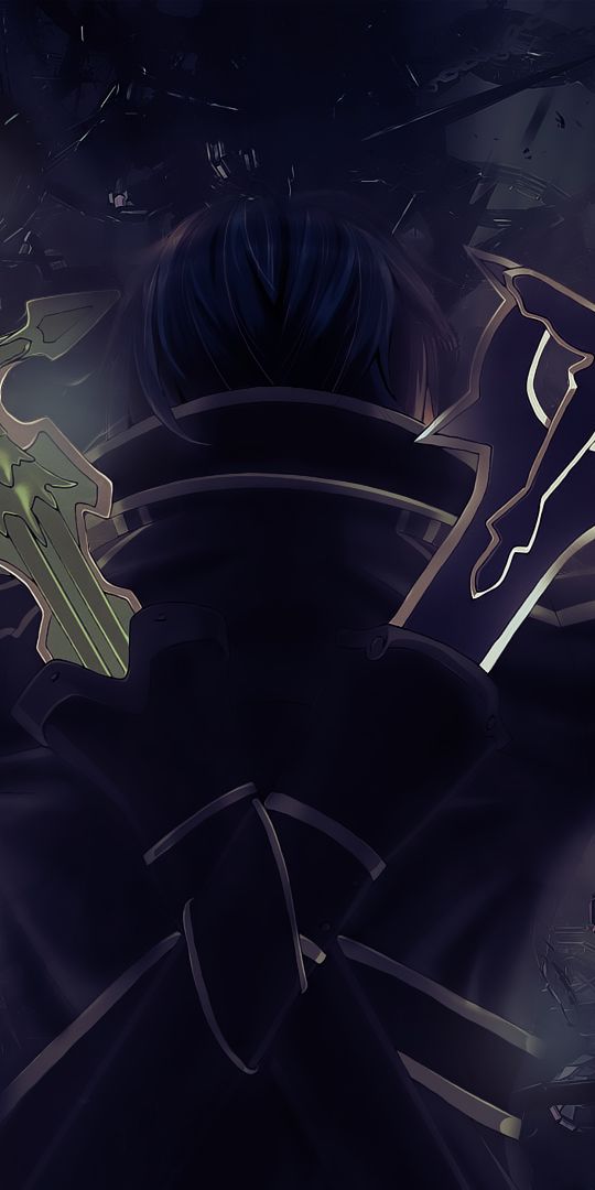 Epic Kirito Wallpaper with Dual Swords from Sword Art Online
