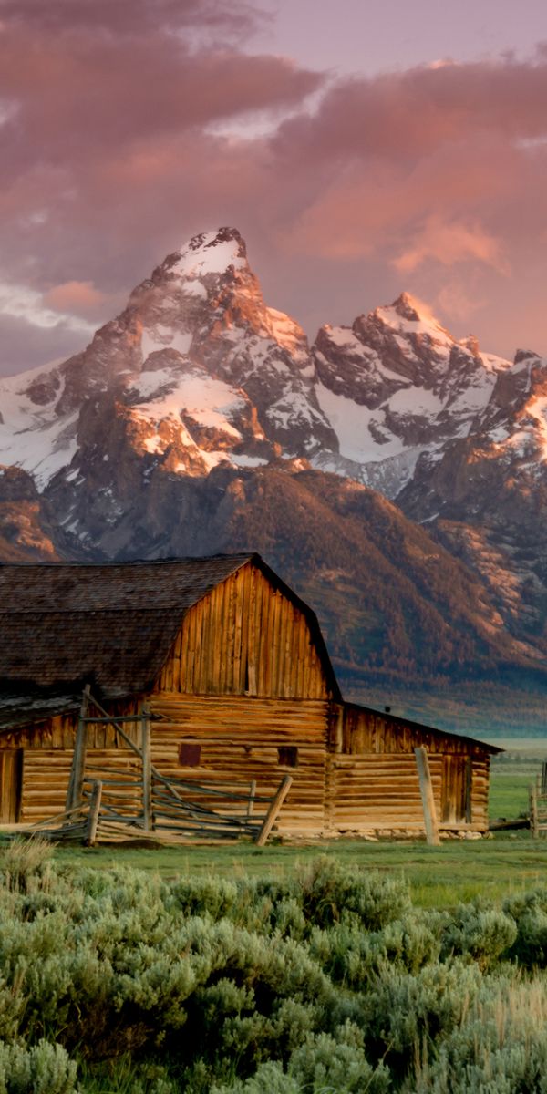 Breathtaking Barn with Teton Range Backdrop in Grand Teton National Park