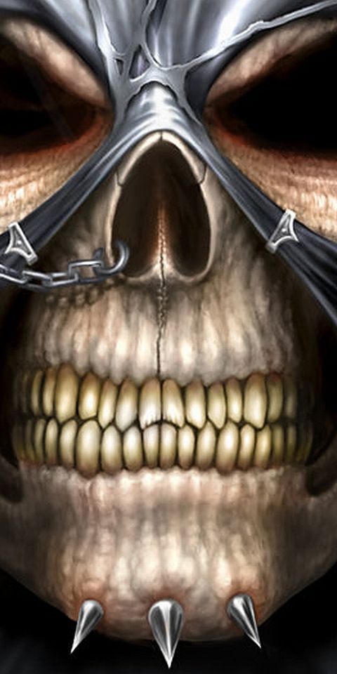 Dark Skull - Edgy Phone Wallpaper
